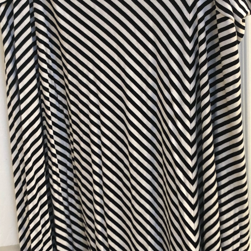 Women’s black and white stripes maxi skirt